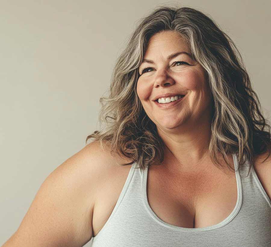 Woman smiling after starting GLP-1 medication